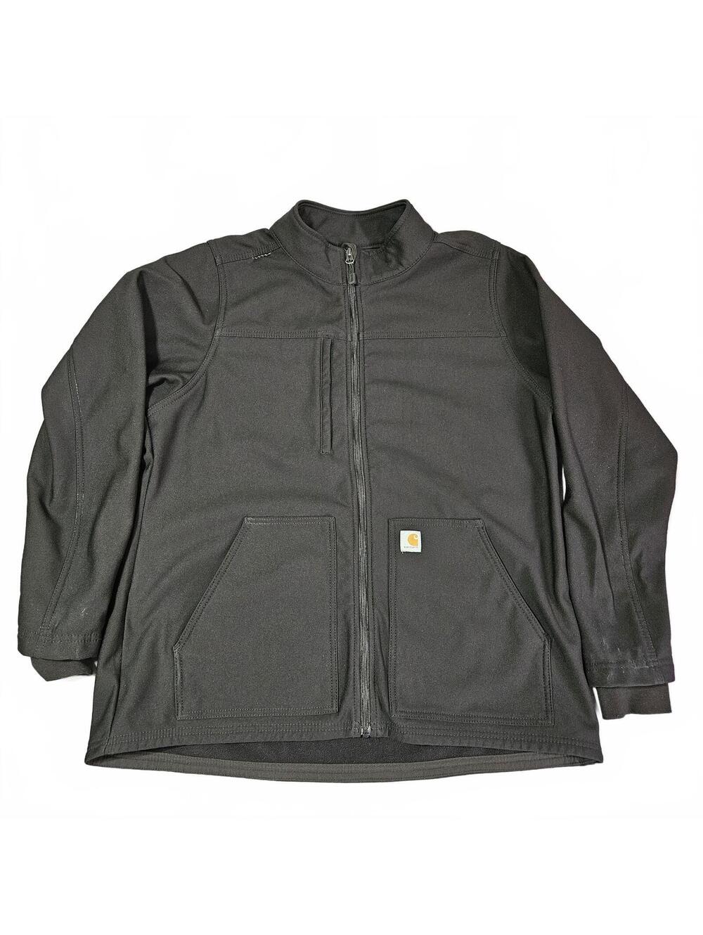 Carhartt XL Black Modern Fit Soft Shell Jacket Full Zip Workwear Outdoor Chore